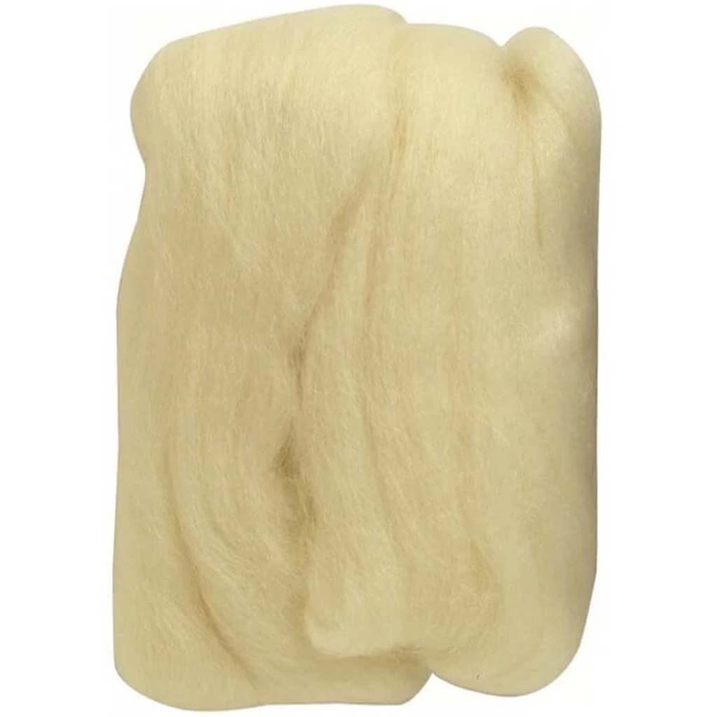 Natr Wool Roving Offwhite 