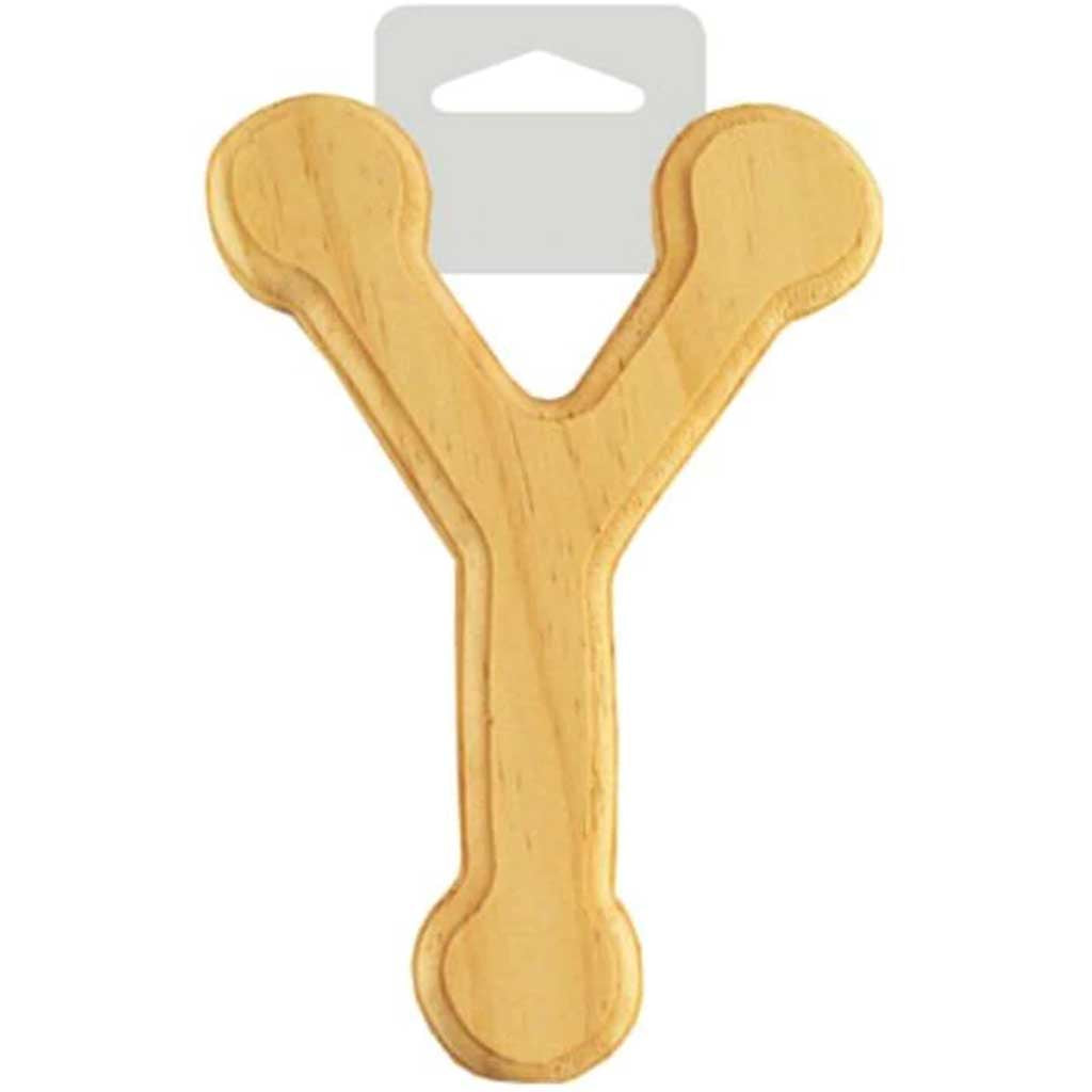Wood Letter Bevel Cut Natural Y 6in