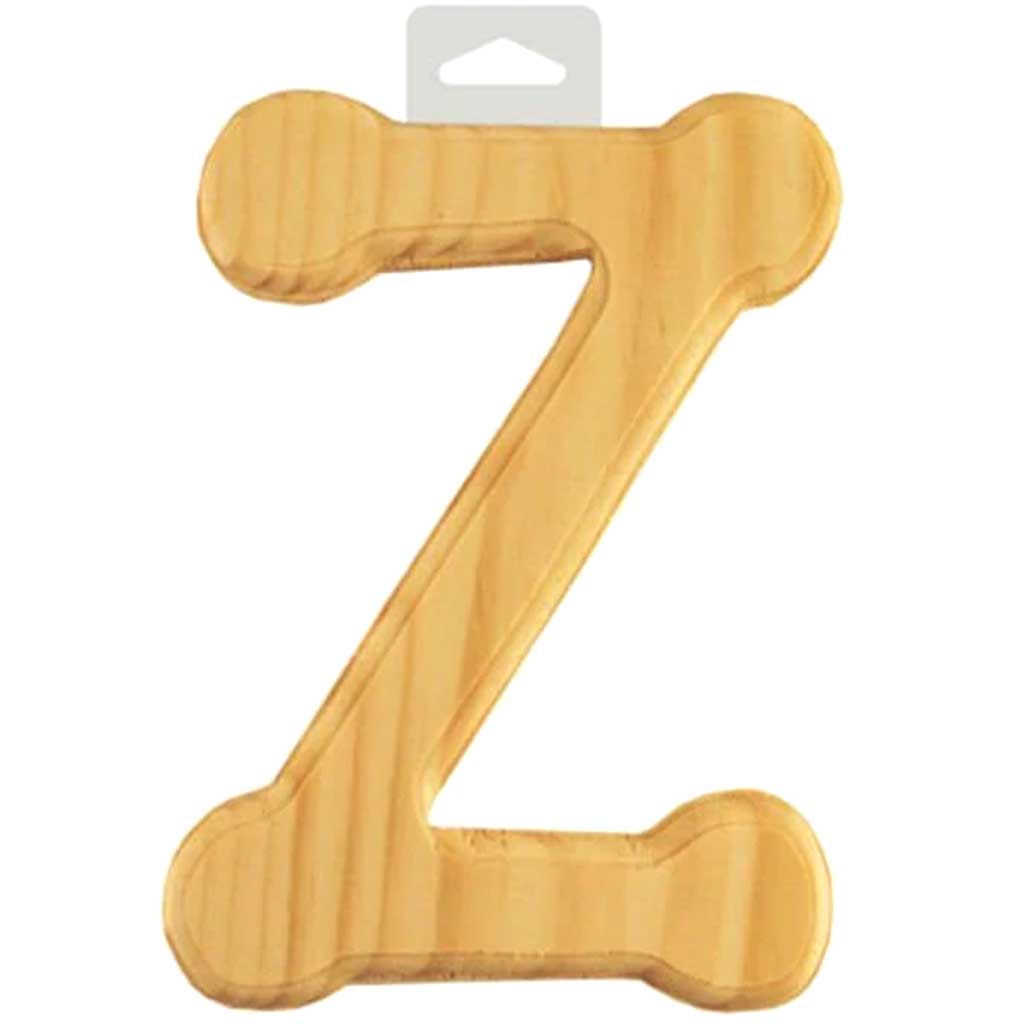 Wood Letters Z 6in Natural