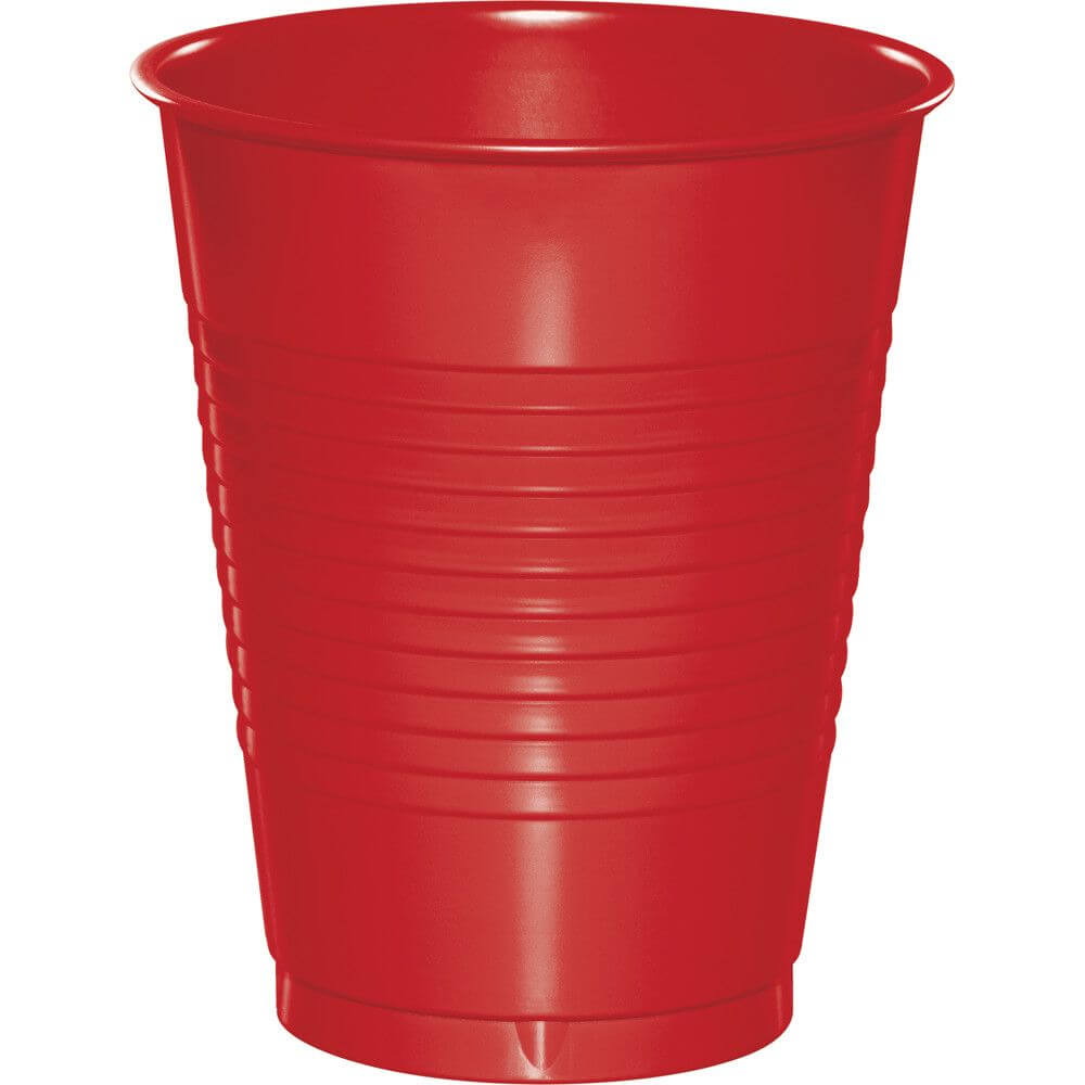 Classic Red Plastic Cups 16oz 50ct, 