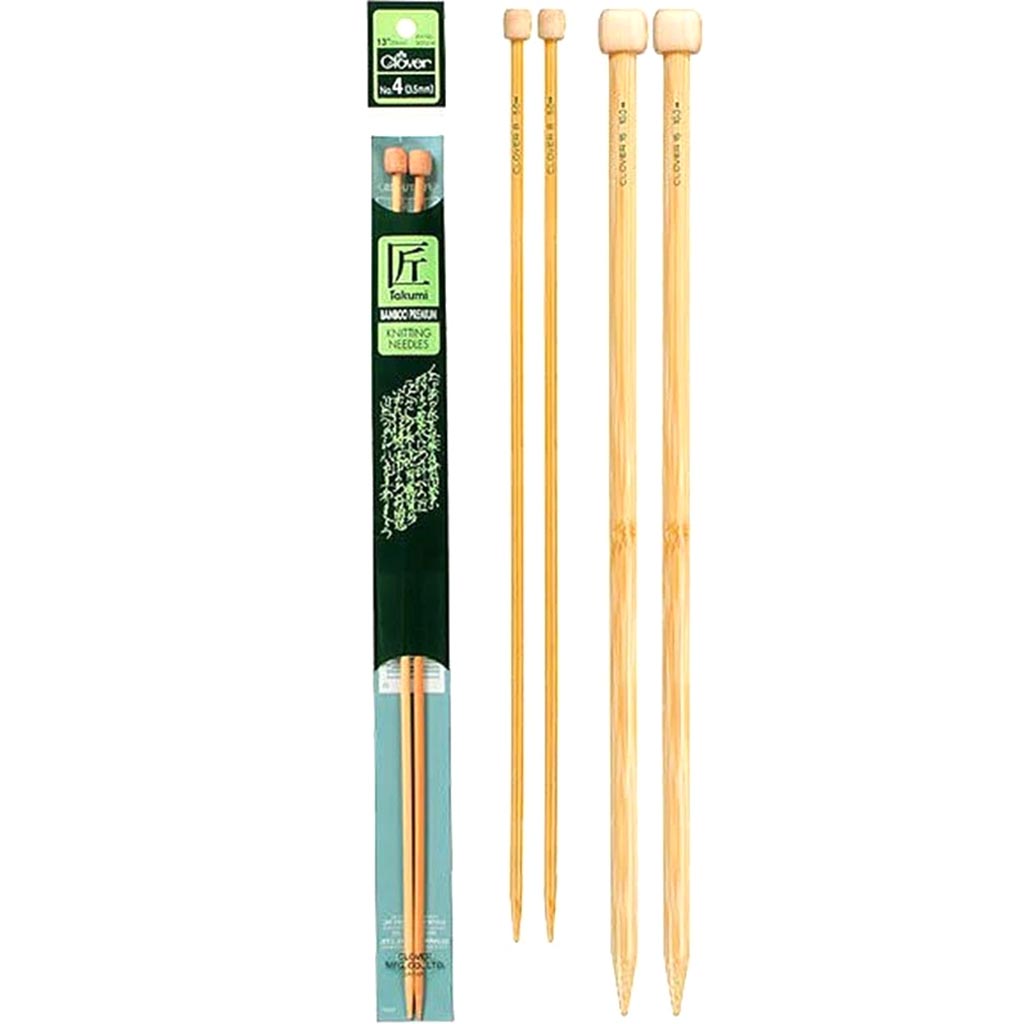 Bamboo Knitting Needles Single Pointed 13 Inch Size 1 