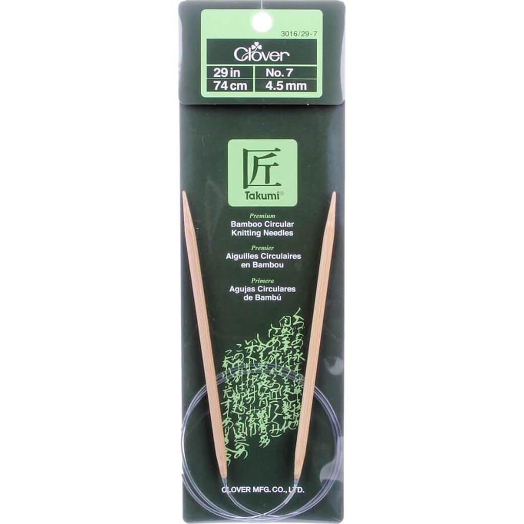 Bamboo Circular Knitting Needles 29inch Size 7 4.5mm 