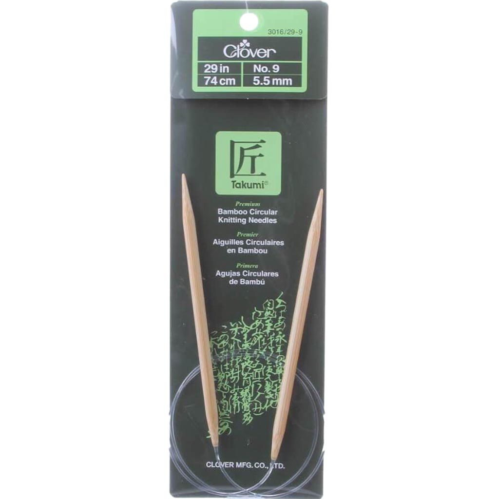 Bamboo Circular Knitting Needles "Takumi", 29-Inch Size 9 