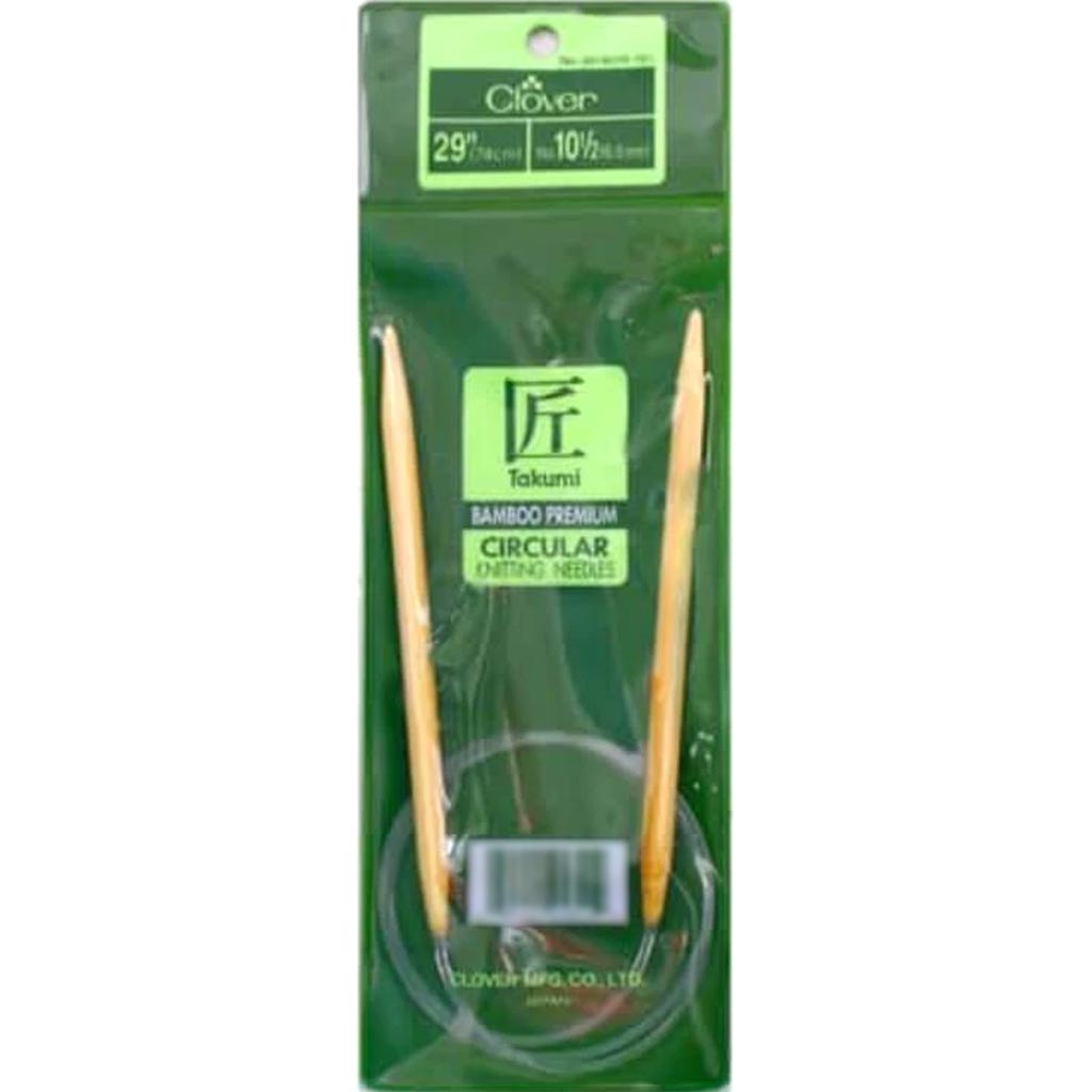 Bamboo Circular Knitting Needles "Takumi", 29-Inch Size 10.5 