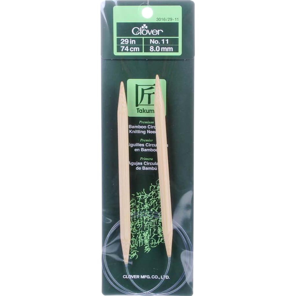 Bamboo Circular Knitting Needles "Takumi", 29-Inch Size 11 