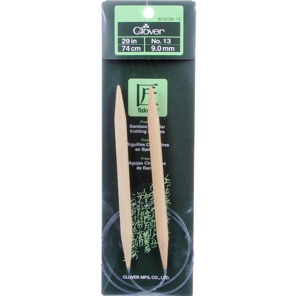 Bamboo Circular Knitting Needles "Takumi", 29-Inch Size 13 