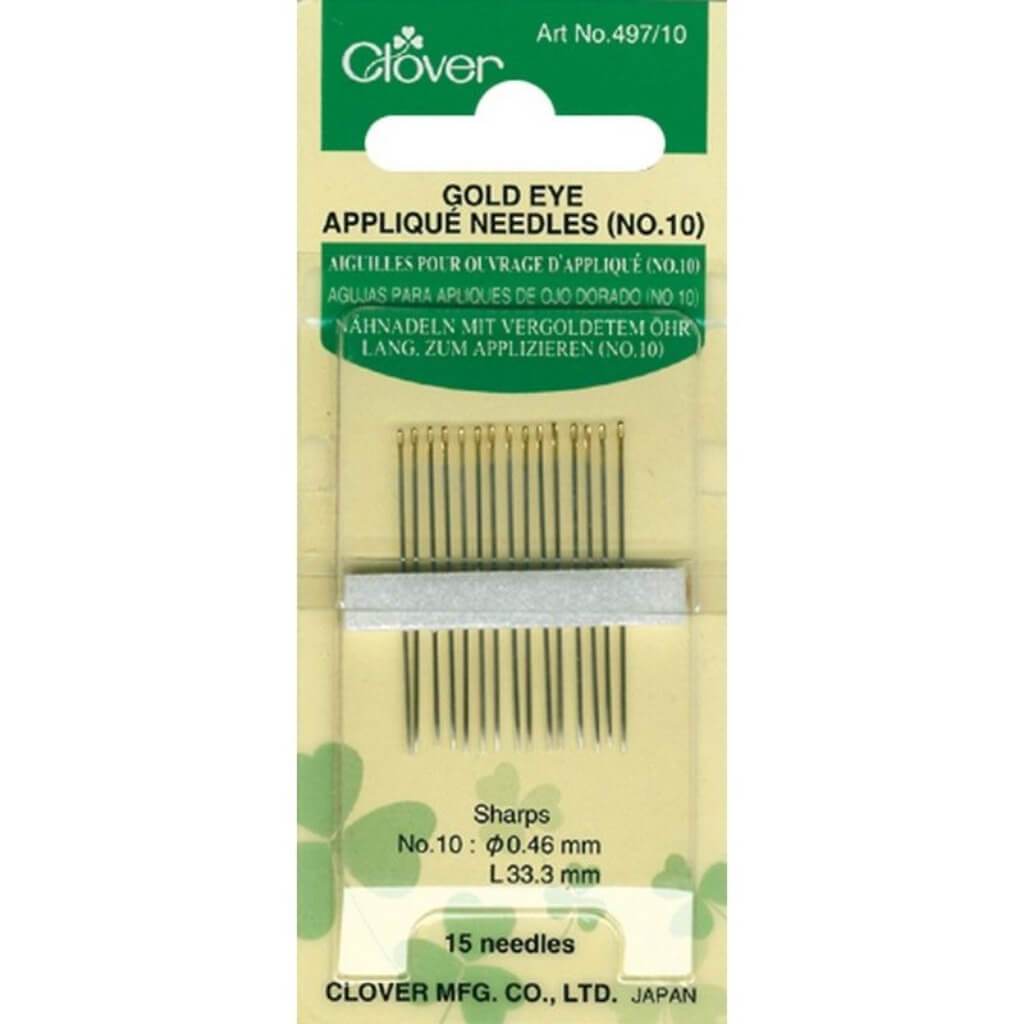 Clover Gold Eye Quilt Needles No.10 