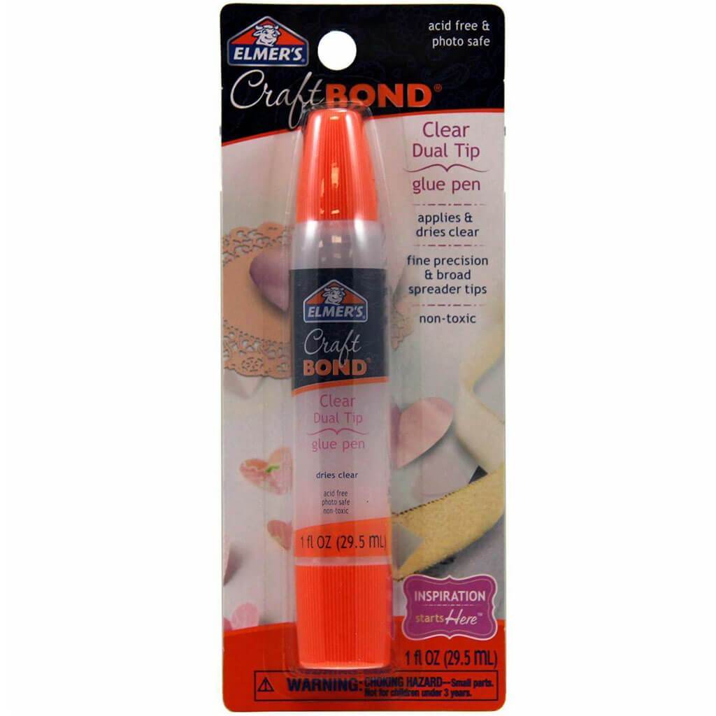 CraftBond Dual Tip Clear Glue Pen 1oz