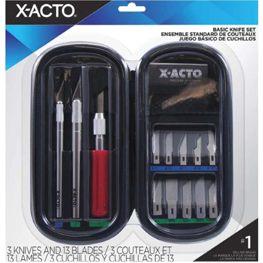 X-ACTO BASIC KNIFE SOFT CASE CARD 3PK 