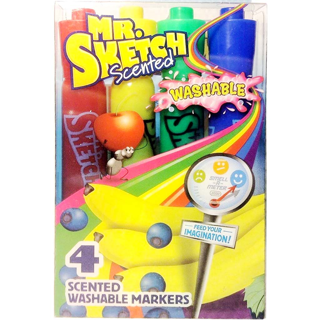 MR SKETCH SCENTED WASHABLE MARKER CHISEL TIP 4CT 