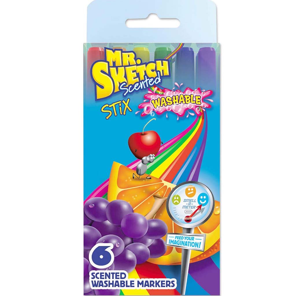 MR SKETCH SCENTED WASHABLE MARKER FINE TIP 6CT 