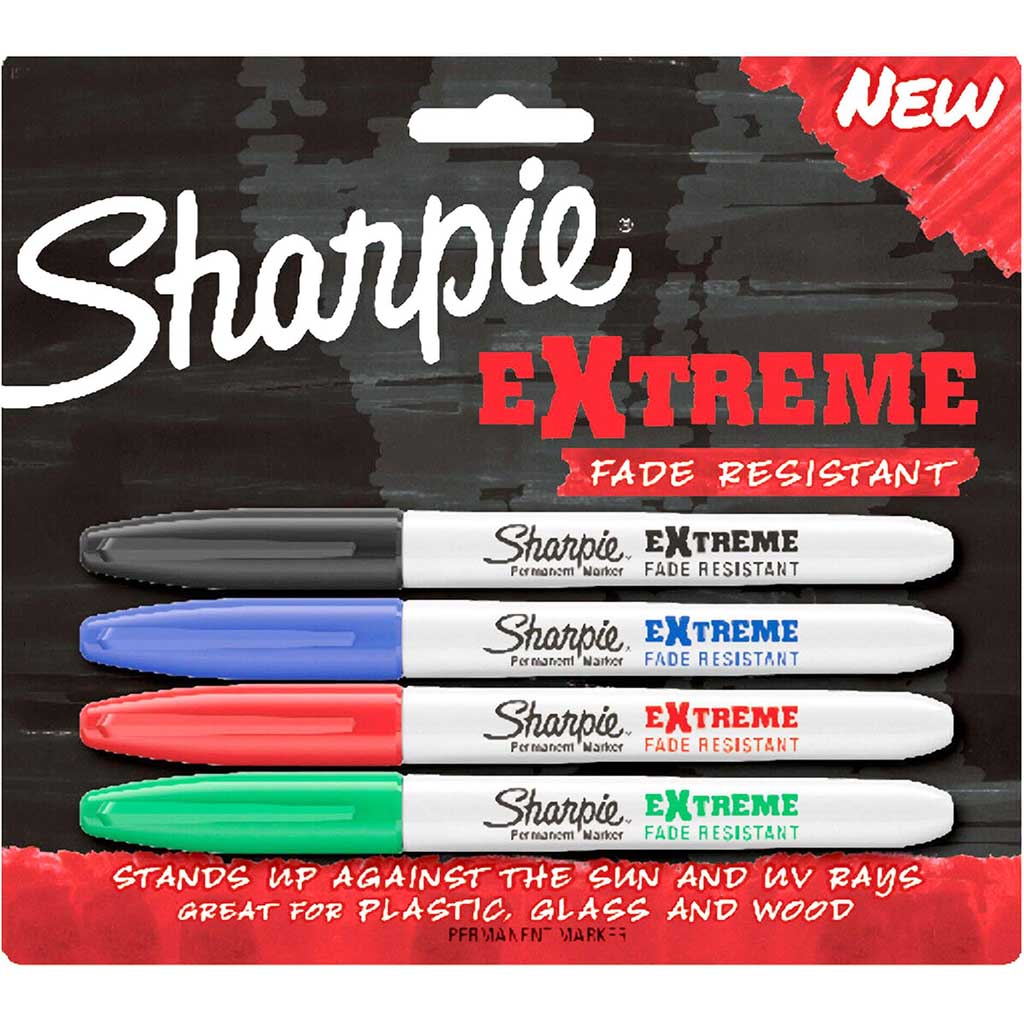 SHARPIE PERMANENT MARKER EXTREME FADE RESISTANT 4CT 