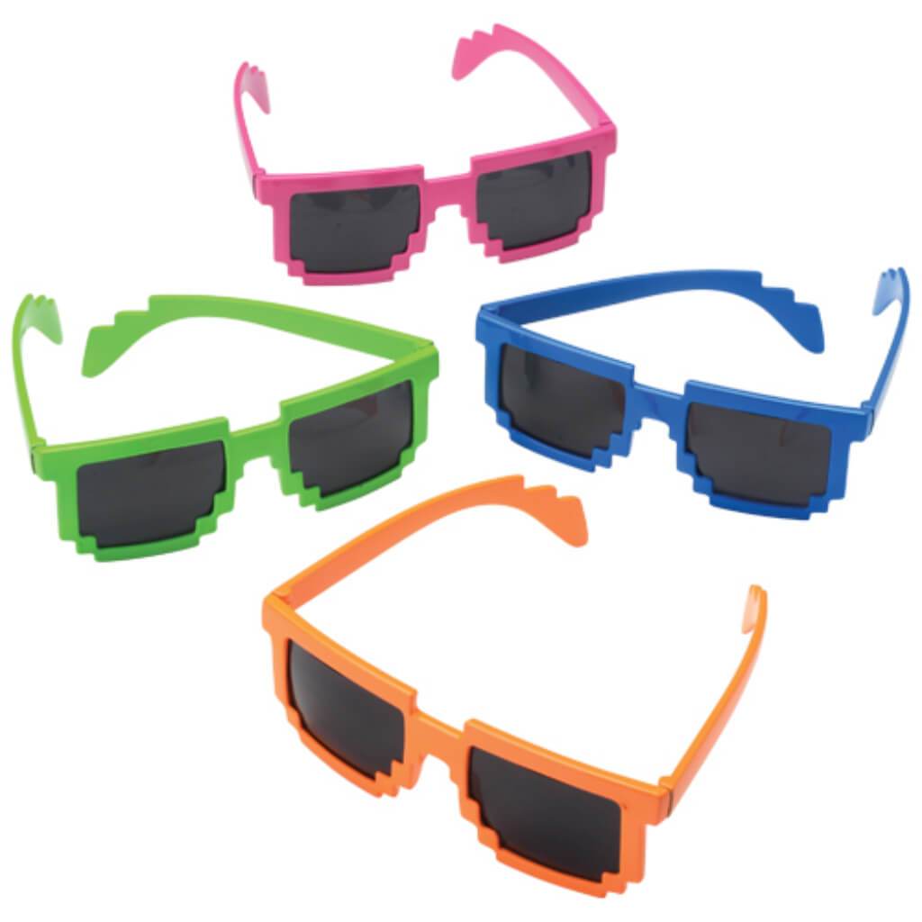 NEON ROBOT GLASSES PINK 