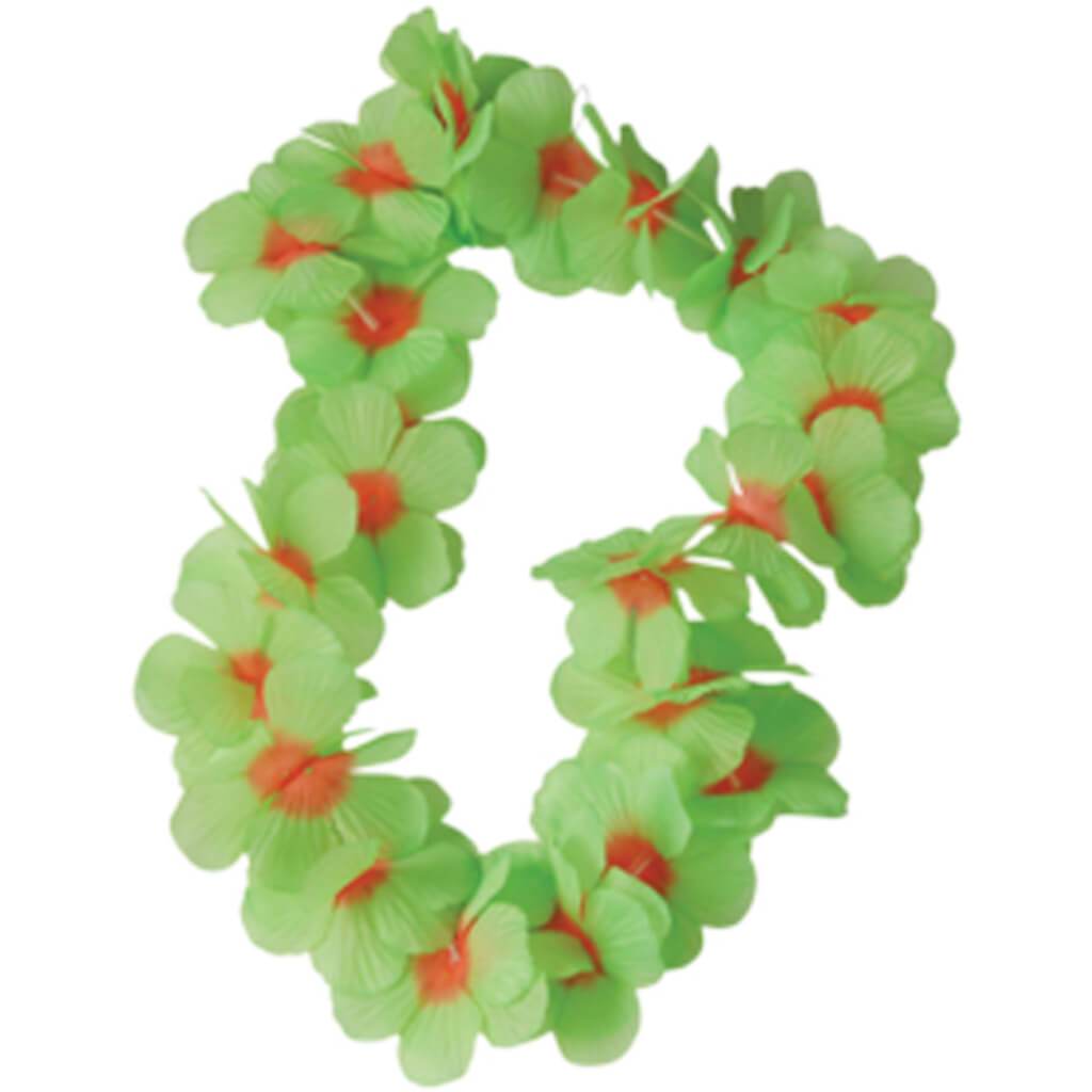 TWO TONE LARGE PETAL LEIS GREEN 