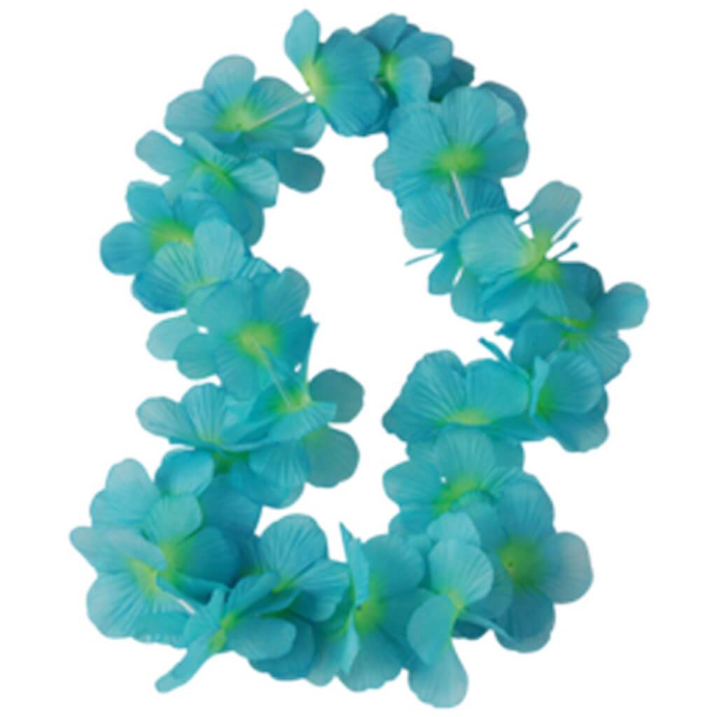 TWO TONE LARGE PETAL LEIS TURQUOISE 