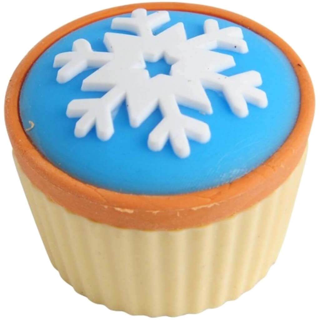 Snowflake Cupcake Erasers 