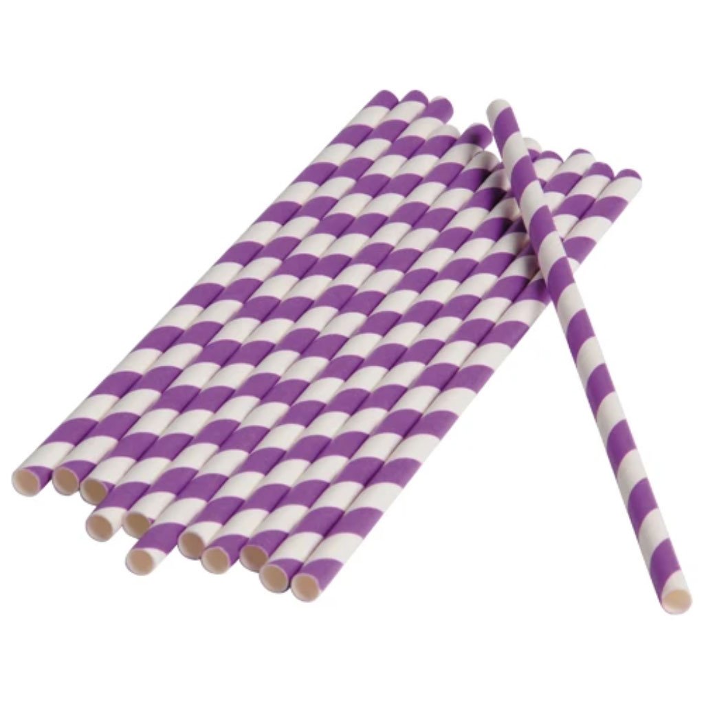 Purple Paper Straws