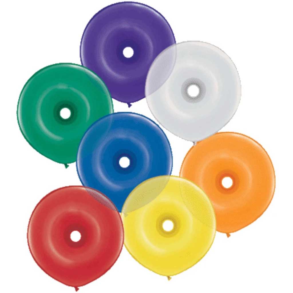 Geo Donut Balloons Jewel Tones 16in 