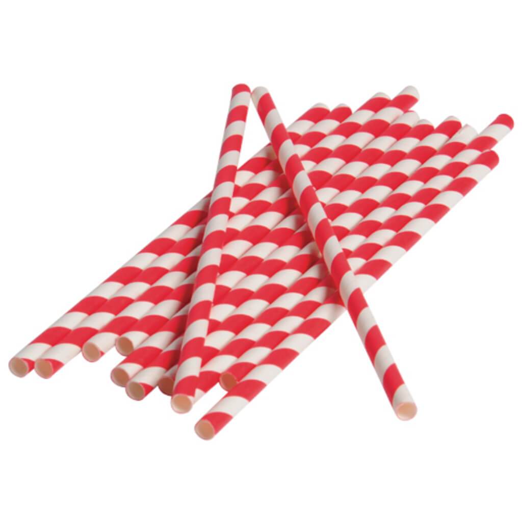 PAPER STRAWS/RED 