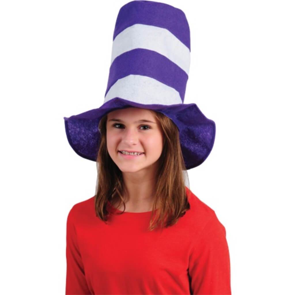 STOVE TOP HAT/PURPLE-WHITE 