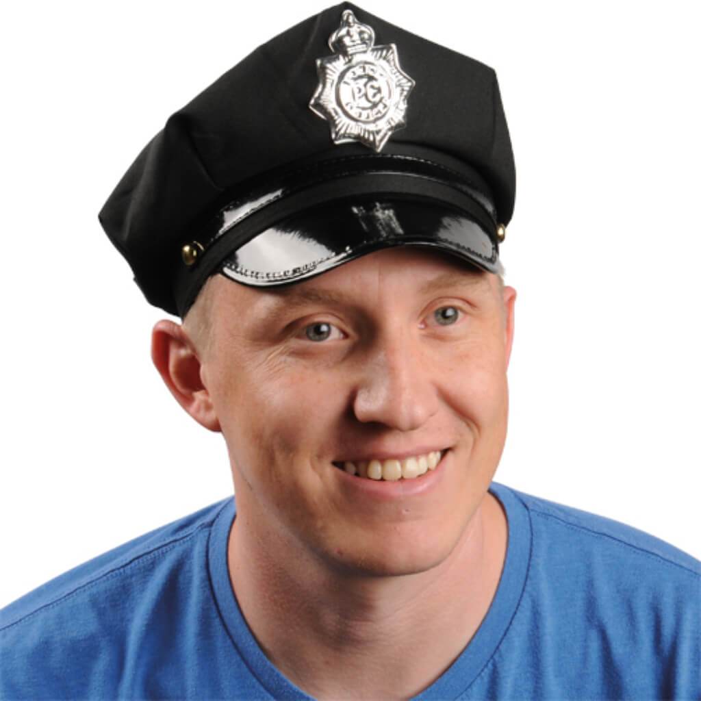 Black Police Hat Cop Officer 