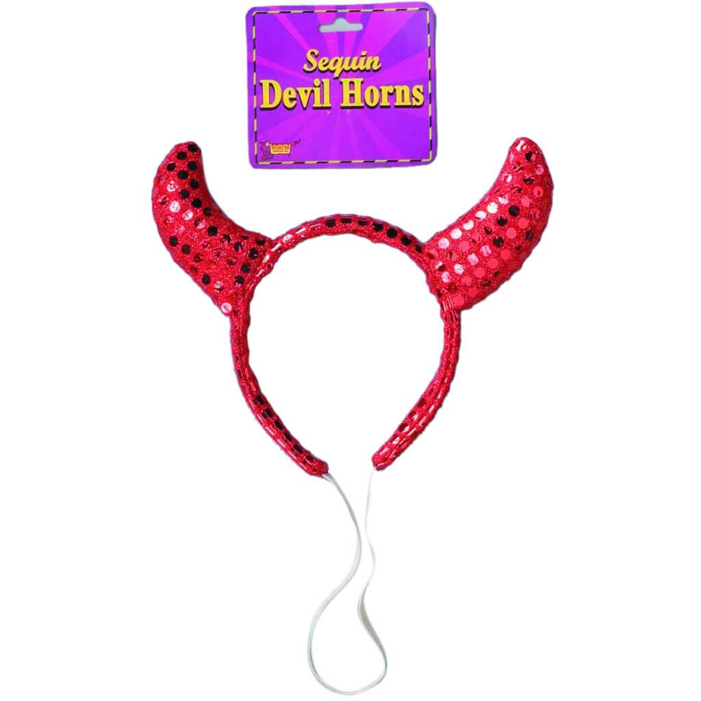 Devil Sequin Horns Headband