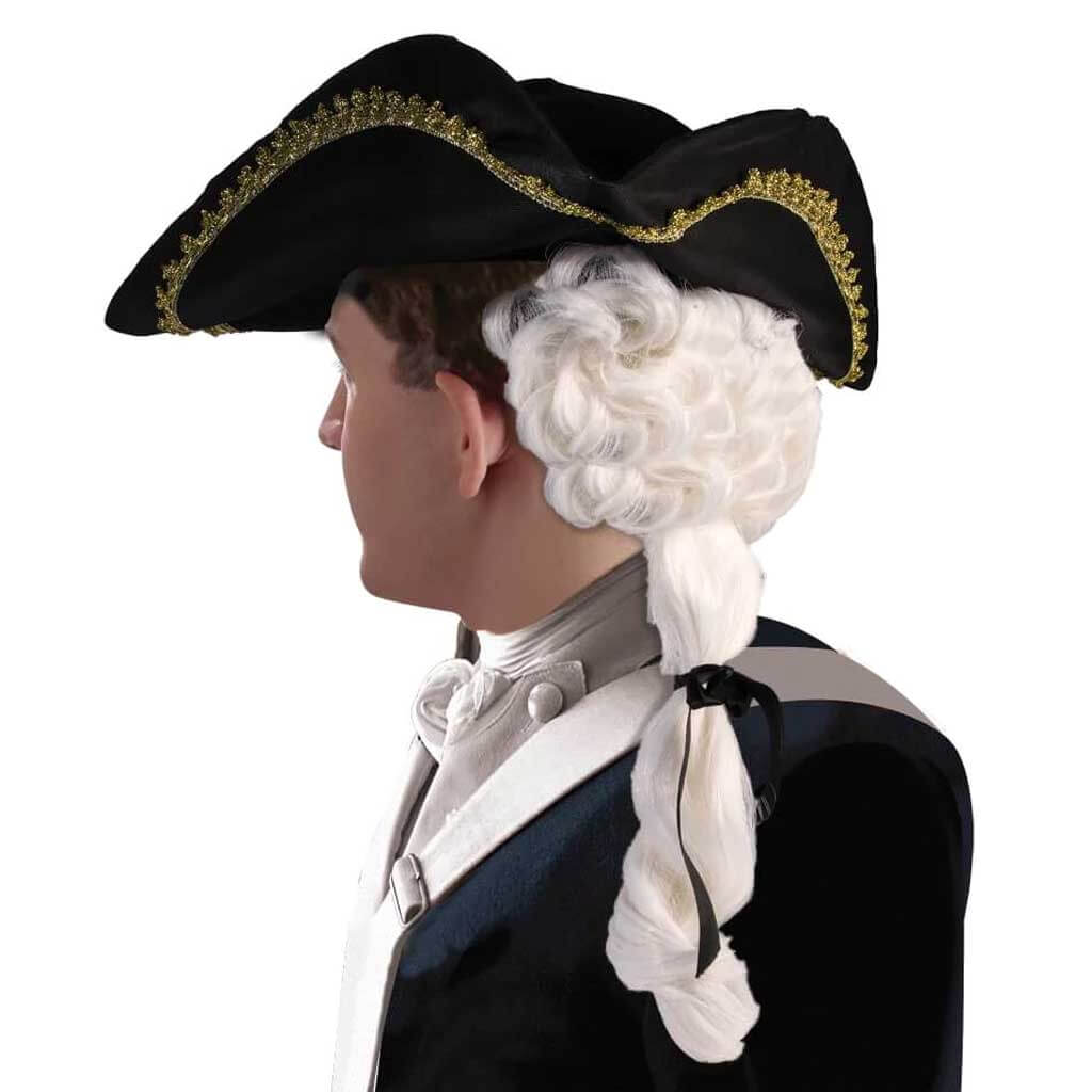 Colonial Adult Hat with Wig