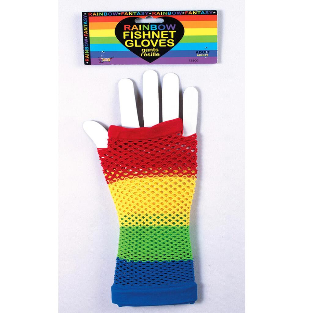 Gloves Fishnet Rainbow 