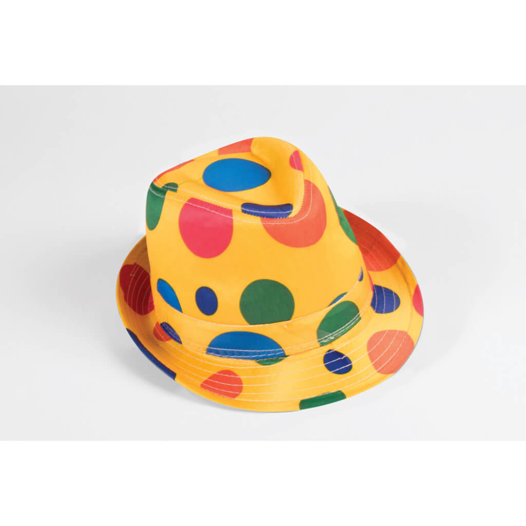 Polka Dot Clown Fedora Hat