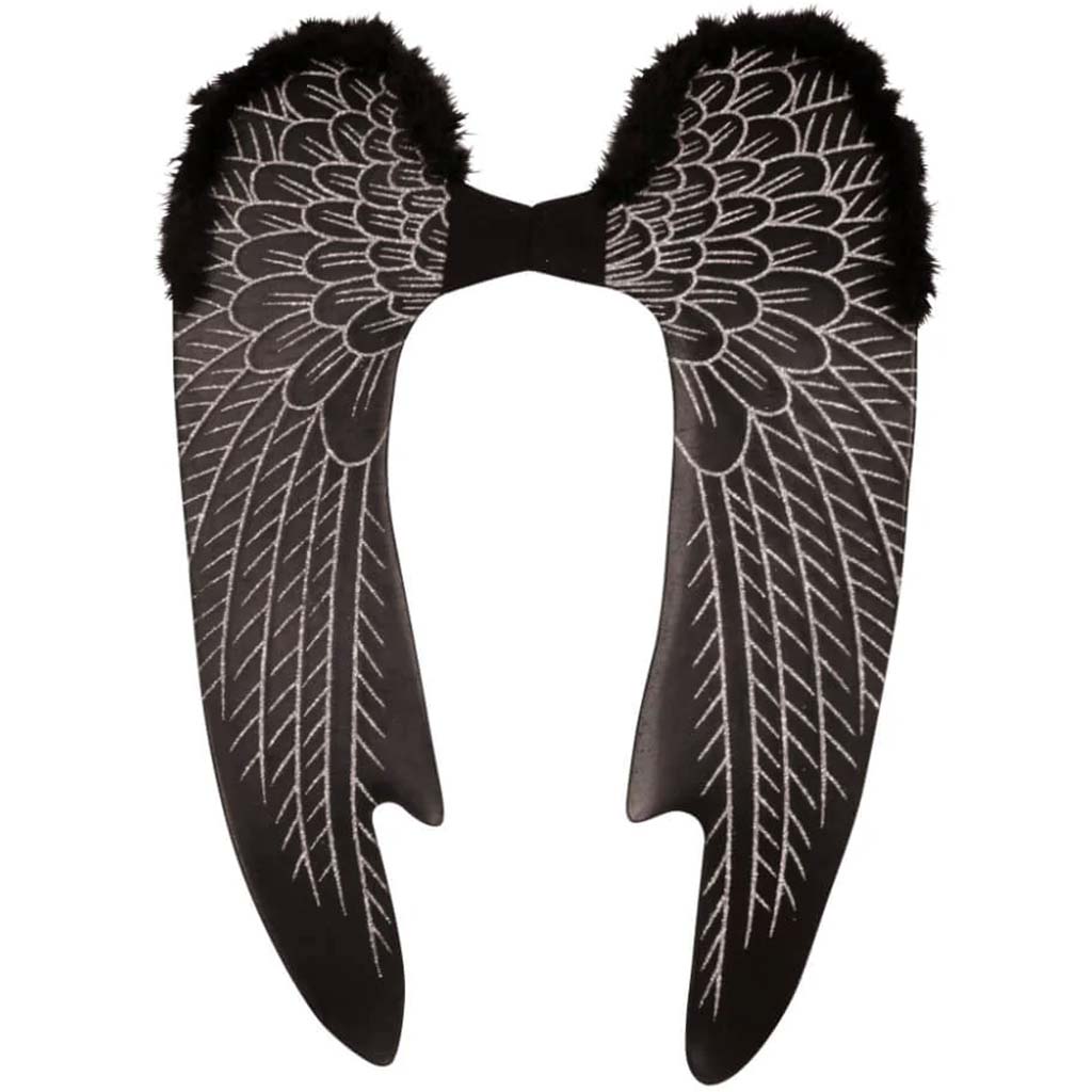 Black Angel Wings Large