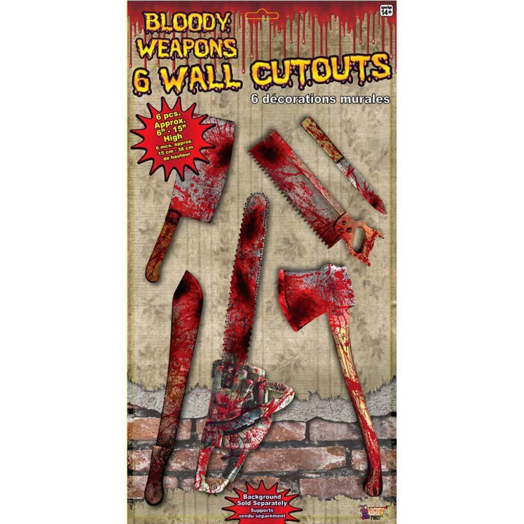 Cut Outs Bloody Weapon Set 
