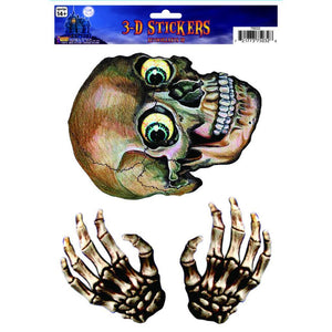 Window Sticker 3D Skull and Hand