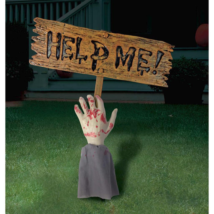 Sign Zombie Arm Stake 
