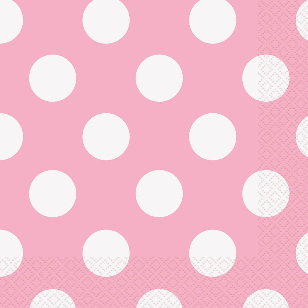 Lovely Pink Dots Beverage Napkins, 16ct 