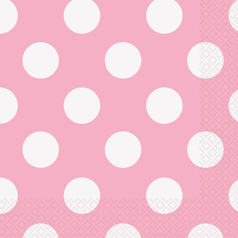 Lovely Pink Dots Lunch Napkins, 16ct 