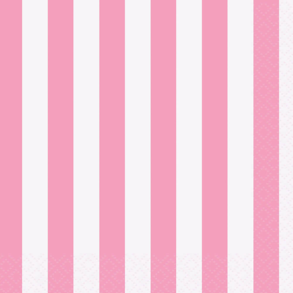 Lovely Pink Stripes Beverage Napkins, 16ct 