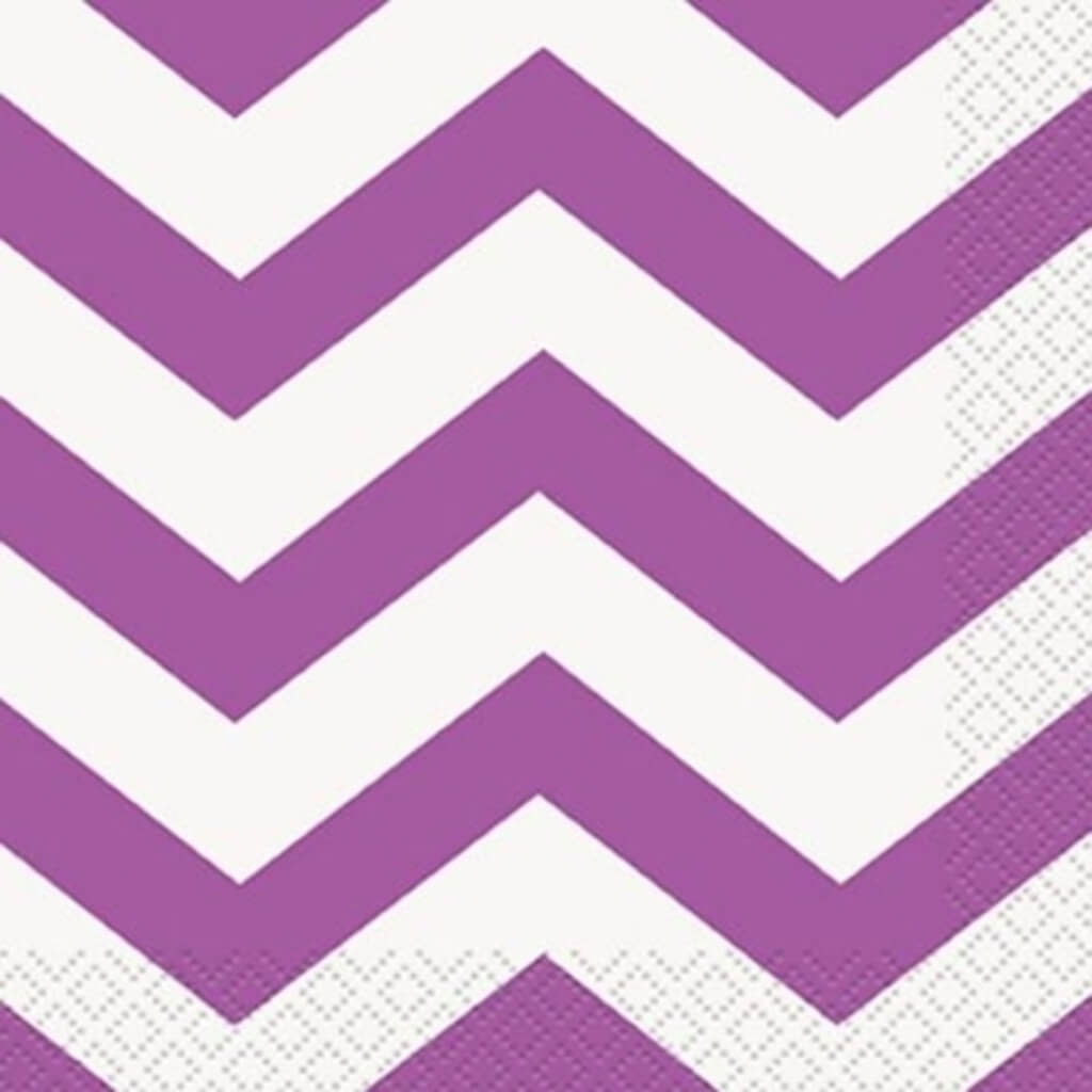 Pretty Purple Chevron Beverage Napkins, 16ct 