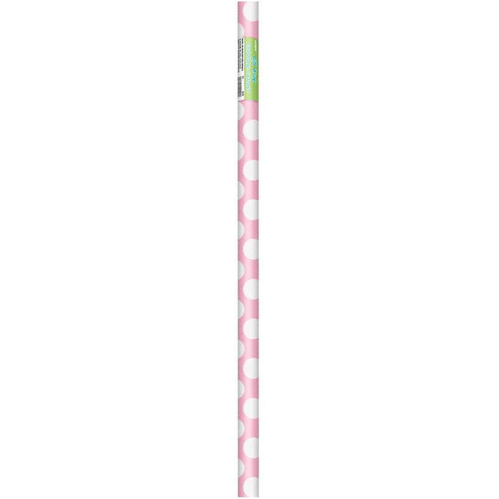 Gift Wrap 30in x 5ft, Lovely Pink Dots 