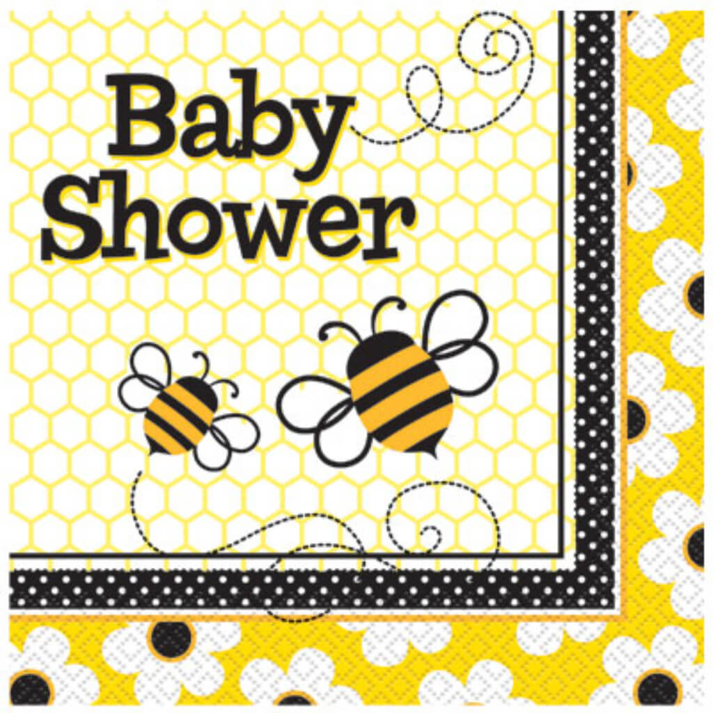 Busy Bees Baby Shower Lunch Napkins, 16ct 