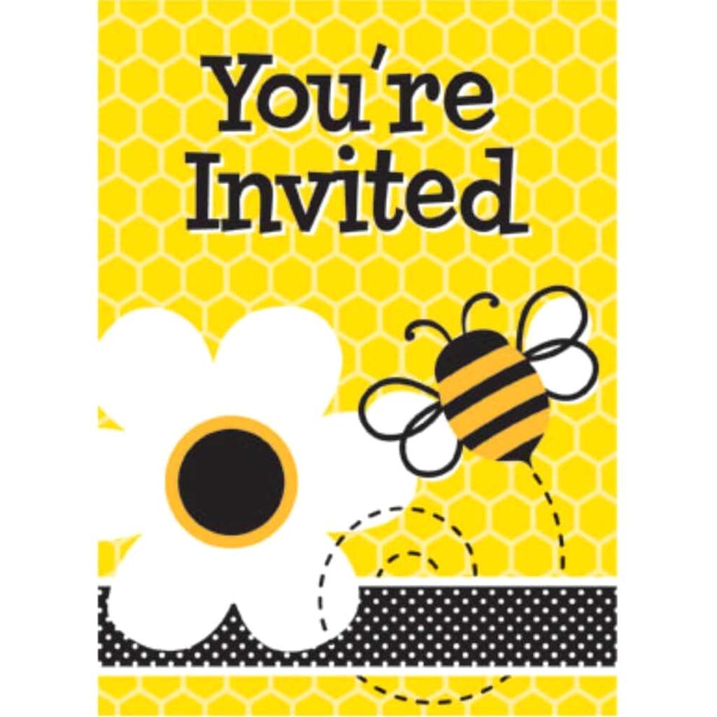 Busy Bees Invitation, 8ct 