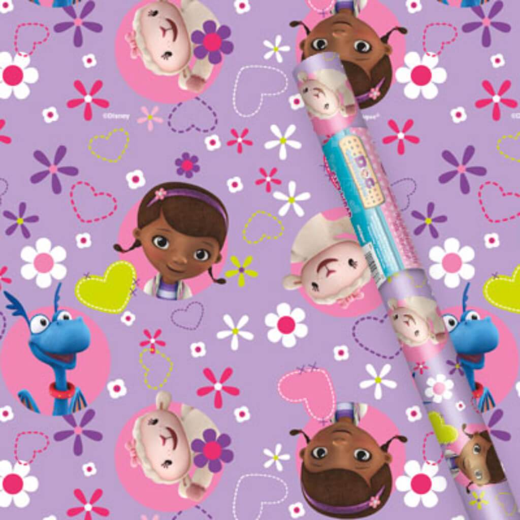 Gift Wrap 30in x 5ft, Doc Mcstuffins 