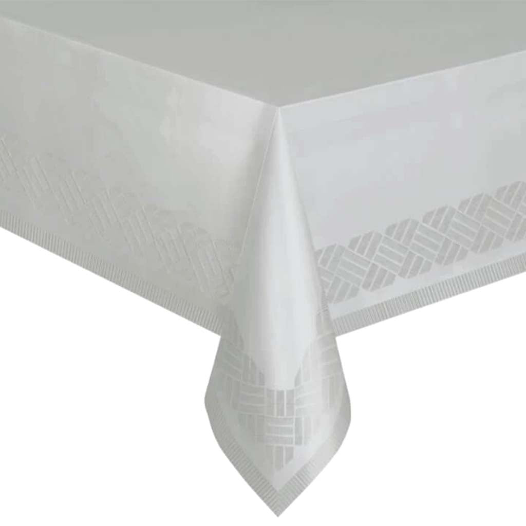 Rectangular Tablecover 54in x 108in, Paper-Poly Silver Solid 