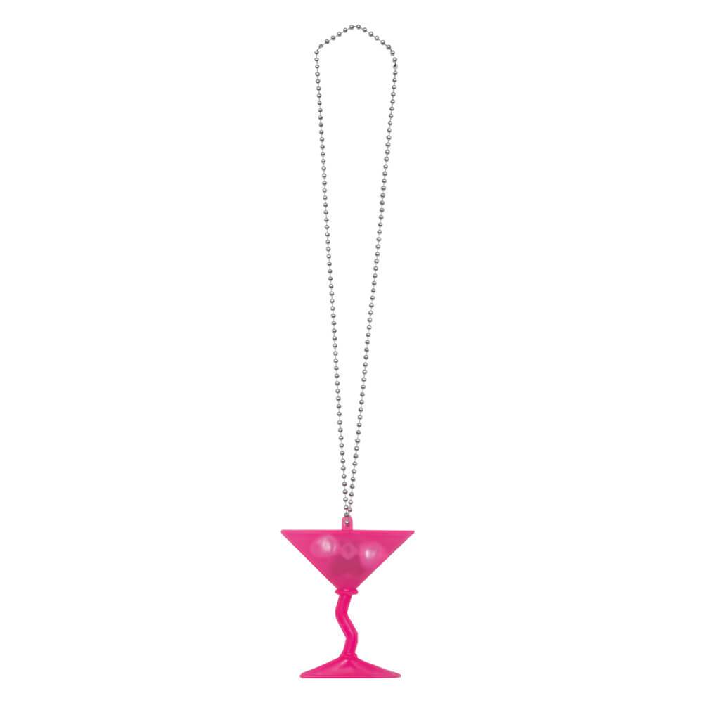 LED Glow Necklace, Martini Glass