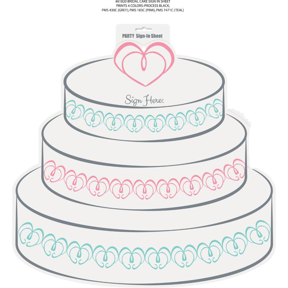 Bridal Shower Cake Sign In Sheet 