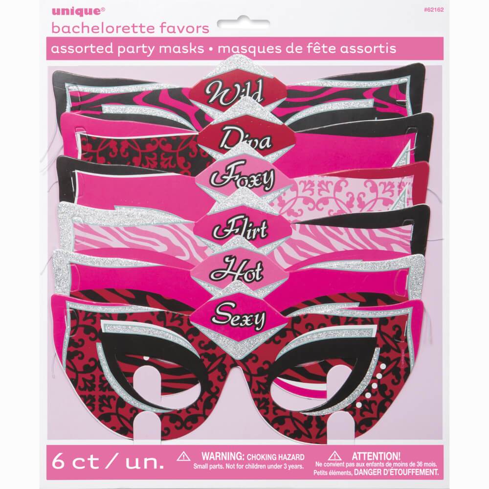 Party Masks 6ct, Bachelorette assorted 