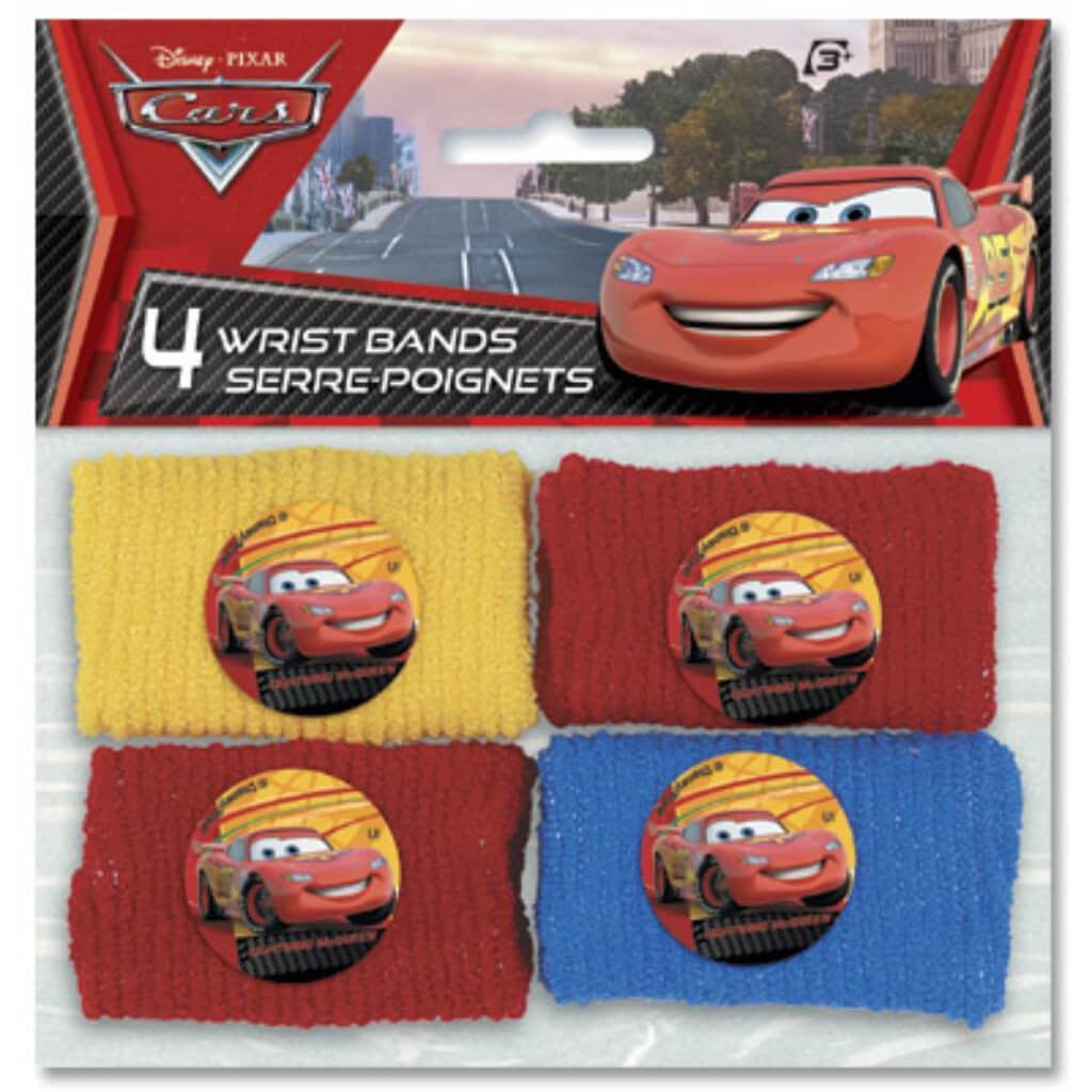 Wrist Bands 4ct, Disney Cars 