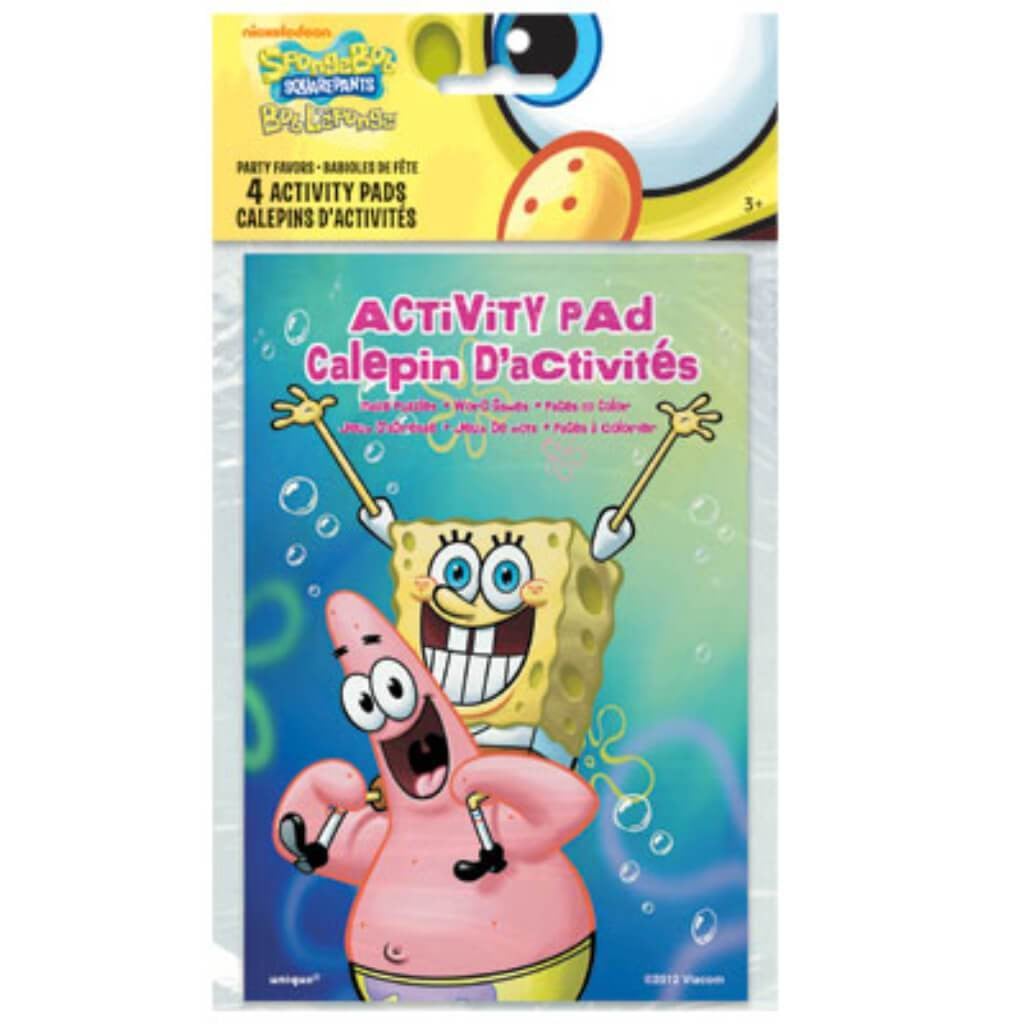 Activity Books 4ct, Spongebob 