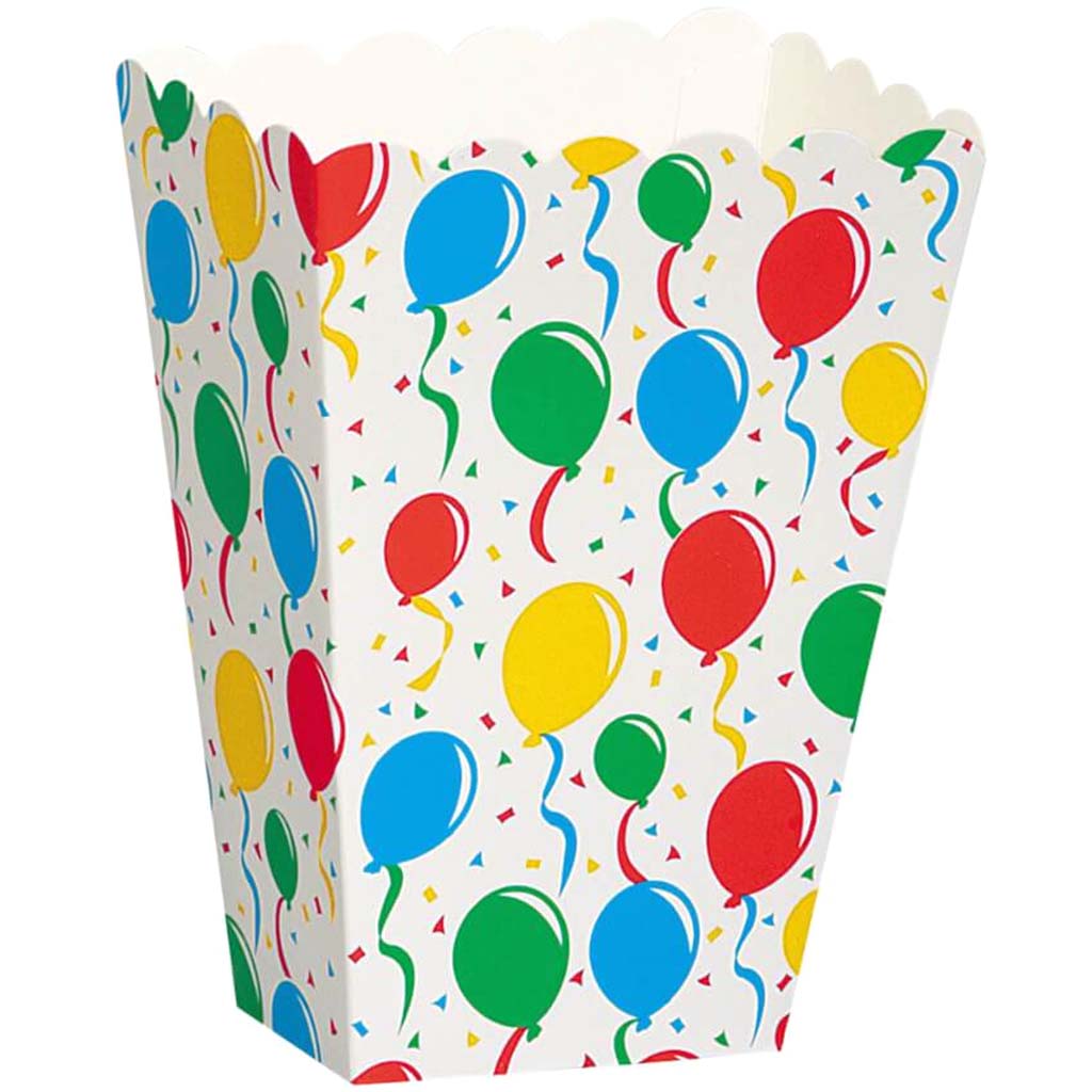 Treat Boxes 8ct, Balloons Scalloped 