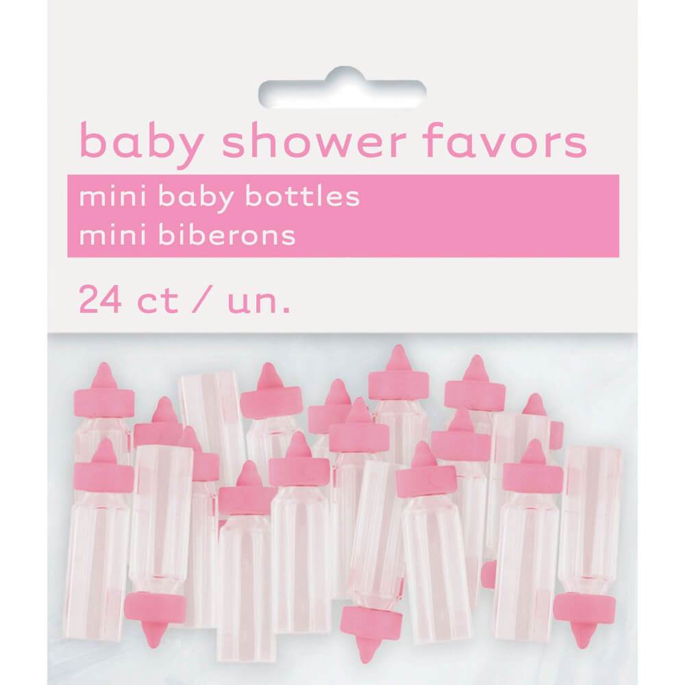 Favors 24ct, Pink Mini Baby Bottles 