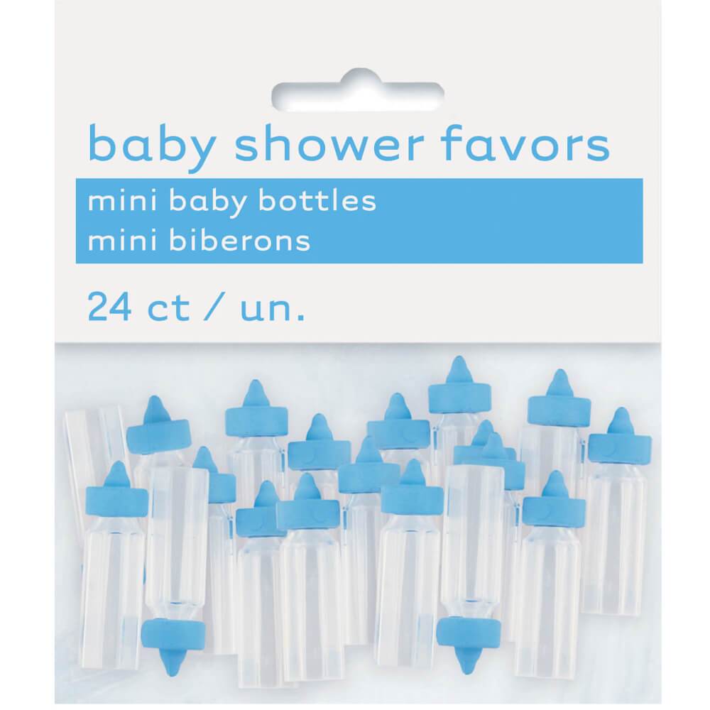 Favors 24ct, Blue Mini Baby Bottles 